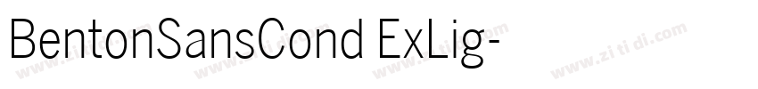 BentonSansCond ExLig字体转换